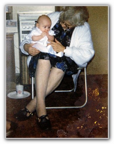 Grandma Johnstone with baby